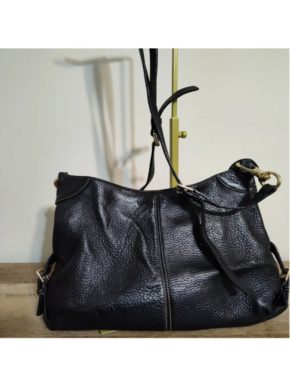 Women's Dooney & Bourke Black Leather Hobo Bag One Size